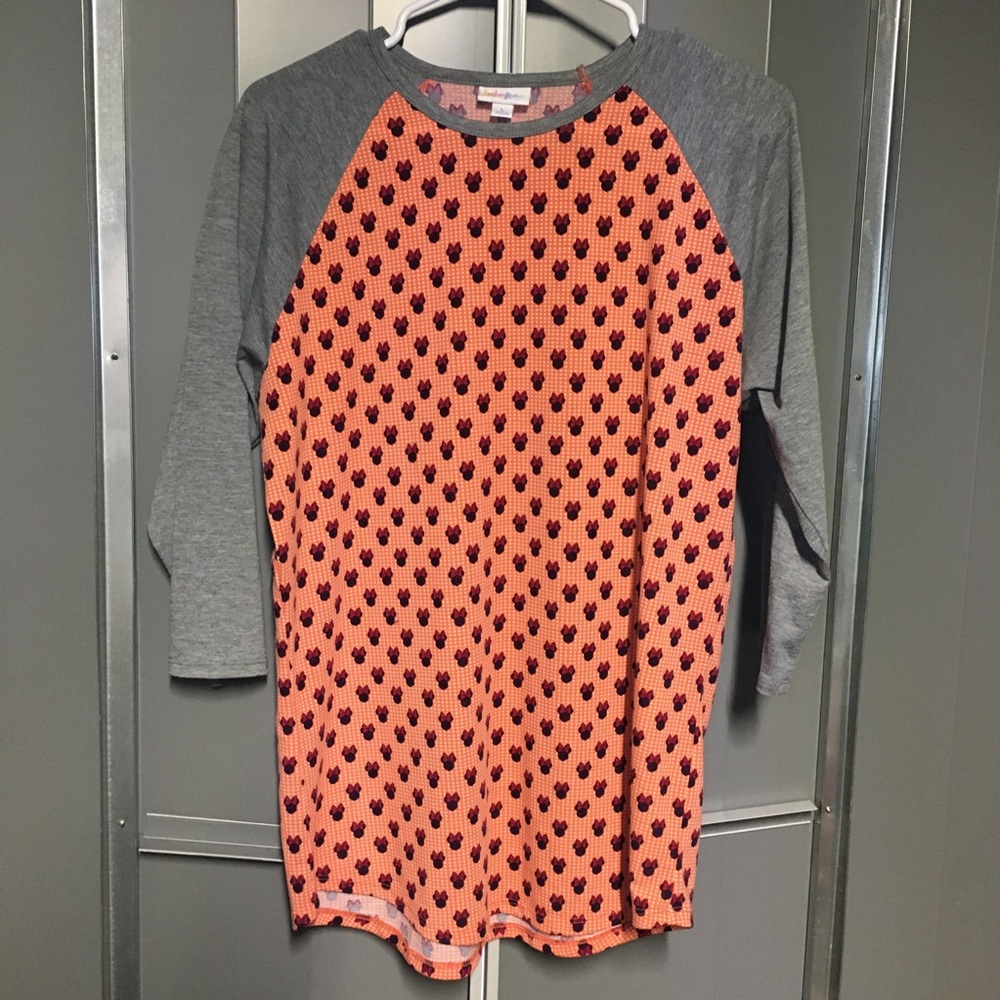 LULAROE Randy Raglan Minnie Mouse Shirt, Large - Picture 6 of 8